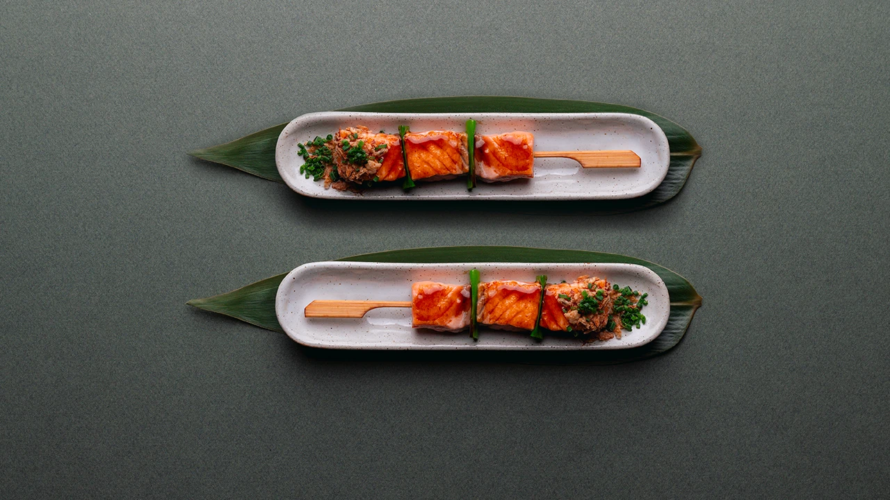 Brochette Saumon & Poireau - 2 pièces