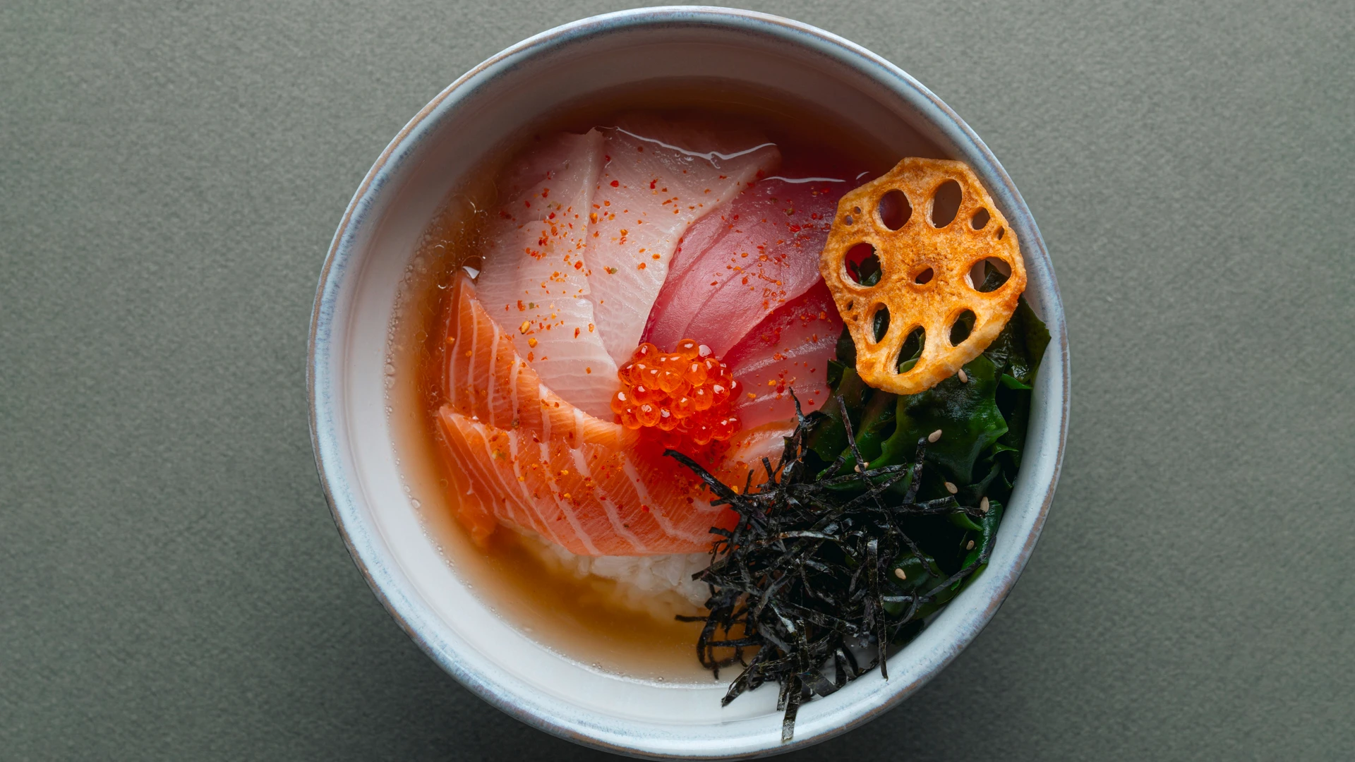 Trio Sashimi Hot Bento